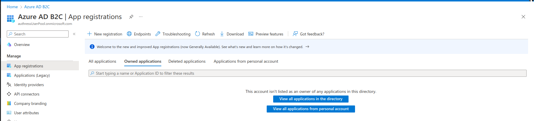 Azure App registration